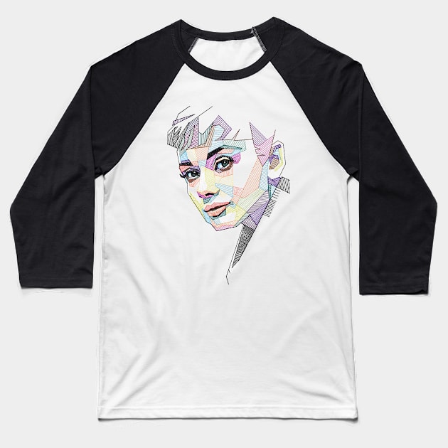 beautiful audrey hepburn Baseball T-Shirt by BAJAJU